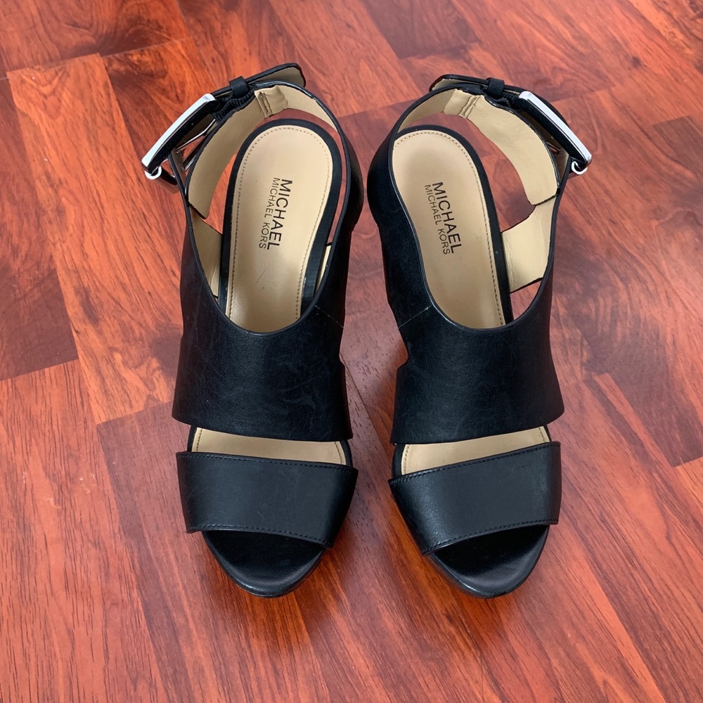 MK Leather Platforms